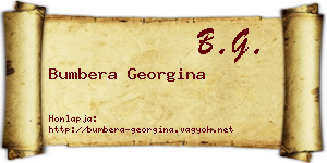 Bumbera Georgina névjegykártya